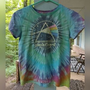 Pink Floyd Multicolor Tie-Dye Shirt Small Petite